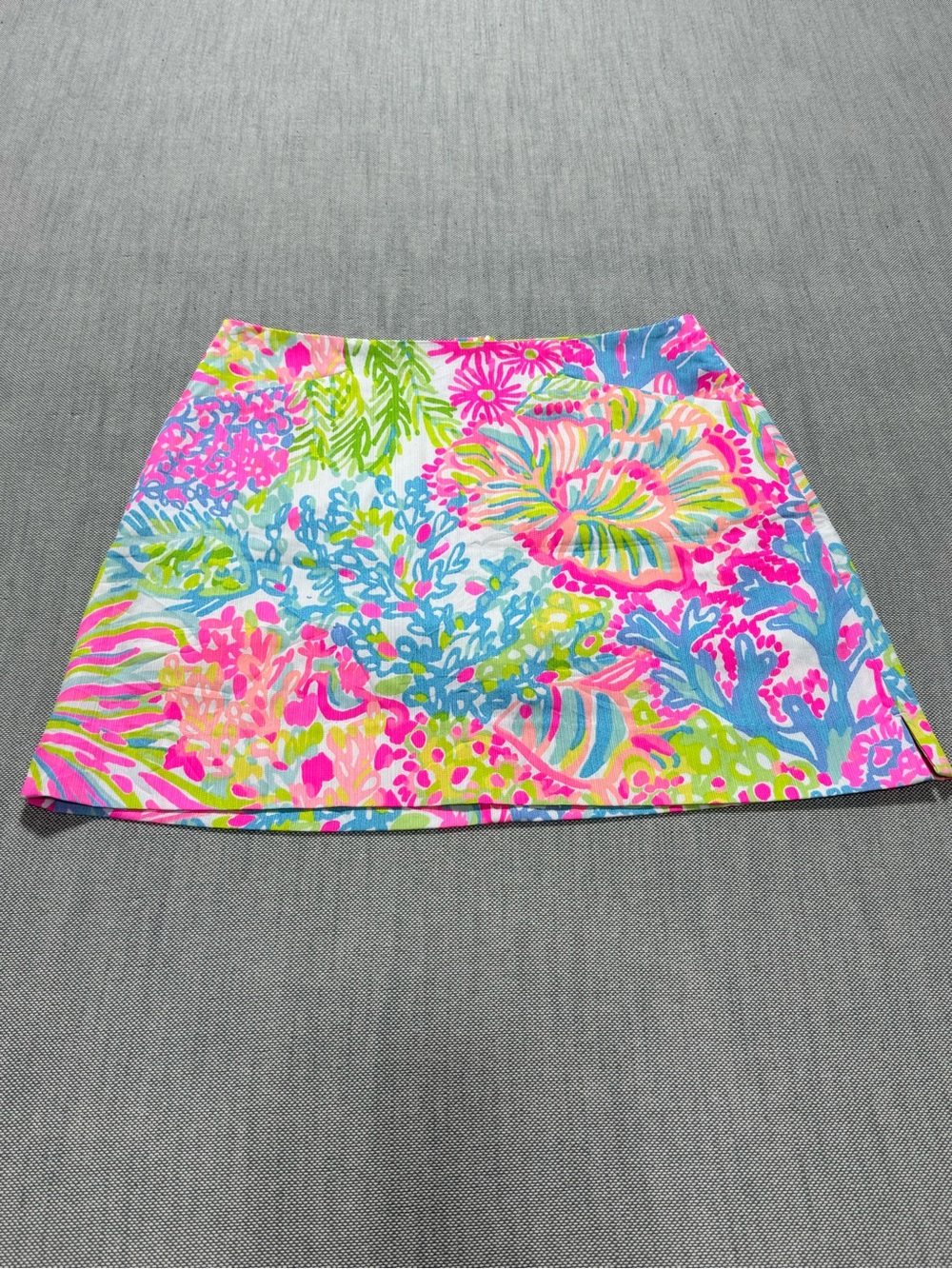 Lilly Pulitzer Marigold Skort ‘Lovers Coral’ Floral Print Zipper Back, Pockets